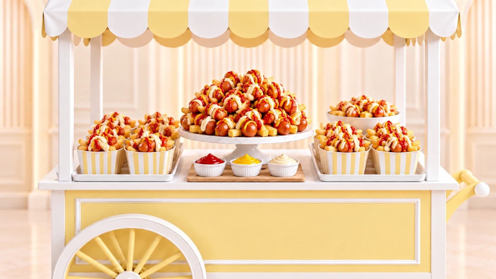 Mini salchipapas para eventos